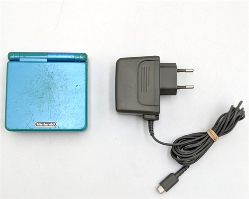 Gameboy Advance SP - Model AGS-101 - Surf Blue - Konsol - SNR XEH50322266 (B Grade) (Genbrug)